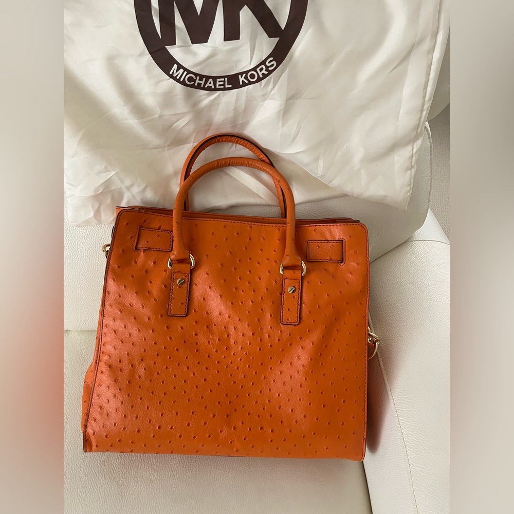 Michael Kors Hamilton Ostrich Leather Tote - Picture 3 of 3